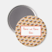 Rainbow Heart Pattern Magnet (Voorkant / Achterkant)