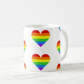 Rainbow Heart Pattern Mug Koffiemok (Voorkant rechts)