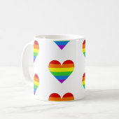 Rainbow Heart Pattern Mug Koffiemok (Voorkant links)