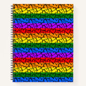 Rainbow Heart Pattern Notitieboek (Voorkant)