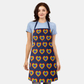 Rainbow Heart Pattern op Navy Blue Schort (Gedragen)