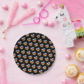Rainbow Heart Pattern Papieren Bordje (Feest)