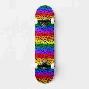 Rainbow Heart Pattern Persoonlijk Skateboard