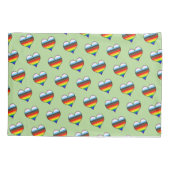 Rainbow Heart Pattern Pillow Hoesje Kussensloop (Achterkant)