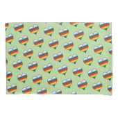 Rainbow Heart Pattern Pillow Hoesje Kussensloop (Voorkant)