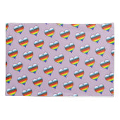 Rainbow Heart Pattern Pillow Hoesje Kussensloop (Achterkant)