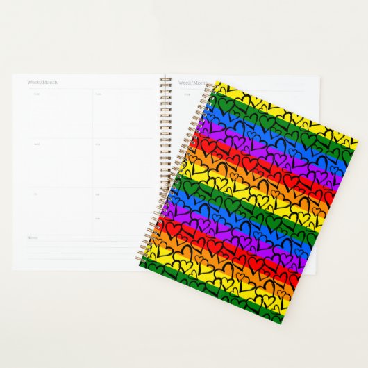 Rainbow Heart Pattern Planner (Display)