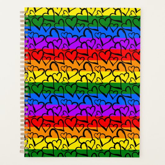 Rainbow Heart Pattern Planner (Voorkant)