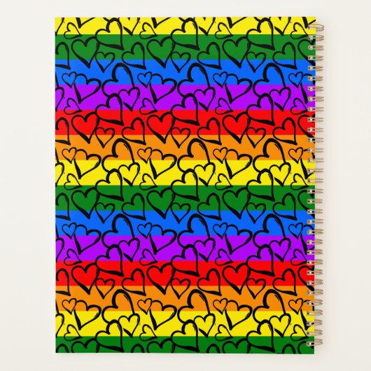 Rainbow Heart Pattern Planner (Achterkant)
