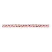 Rainbow Heart Pattern Satin Ribbon Satijnen Lint (Voorkant)