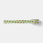 Rainbow Heart Pattern Satin Ribbon Satijnen Lint (Voorkant)