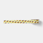 Rainbow Heart Pattern Satin Ribbon Satijnen Lint (Voorkant)