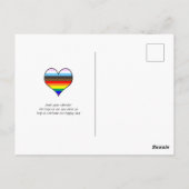 Rainbow Heart Pattern Save the Date Briefkaart (Achterkant)