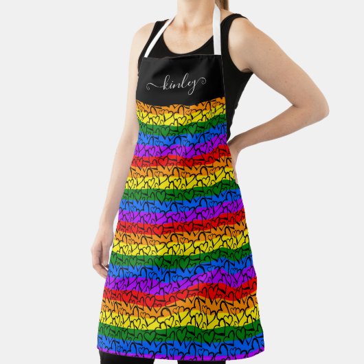 Rainbow Heart Pattern Schort (Insitu)
