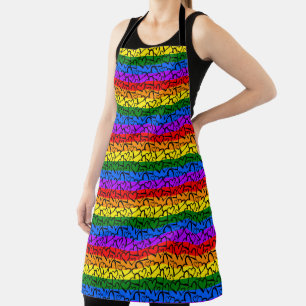 Rainbow Heart Pattern Schort