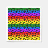 Rainbow Heart Pattern Servet (Voorkant)