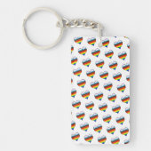 Rainbow Heart Pattern Sleutelhanger (Voorkant)