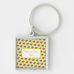 Rainbow Heart Pattern Sleutelhanger
