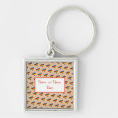 Rainbow Heart Pattern Sleutelhanger (Voorkant)