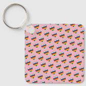 Rainbow Heart Pattern Sleutelhanger (Voorkant)