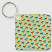 Rainbow Heart Pattern Sleutelhanger (Voorkant)
