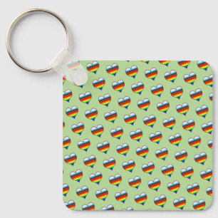Rainbow Heart Pattern Sleutelhanger