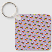 Rainbow Heart Pattern Sleutelhanger (Voorkant)