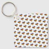 Rainbow Heart Pattern Sleutelhanger (Voorkant)