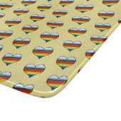 Rainbow Heart Pattern Snijplank (Hoek)