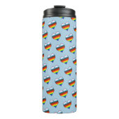 Rainbow Heart Pattern Thermal Tumbler Thermosbeker (Voorkant)