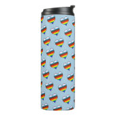 Rainbow Heart Pattern Thermal Tumbler Thermosbeker (Gedraaid links)