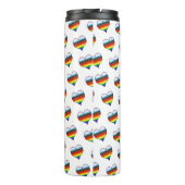 Rainbow Heart Pattern Thermal Tumbler Thermosbeker (Achterkant)