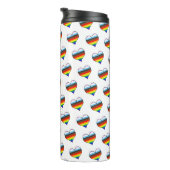 Rainbow Heart Pattern Thermal Tumbler Thermosbeker (Geroteerd rechts)