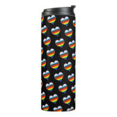 Rainbow Heart Pattern Thermal Tumbler Thermosbeker (Gedraaid links)