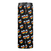Rainbow Heart Pattern Thermal Tumbler Thermosbeker (Achterkant)