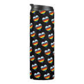 Rainbow Heart Pattern Thermal Tumbler Thermosbeker (Geroteerd rechts)