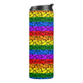 Rainbow Heart Pattern Thermosbeker (Gedraaid links)