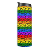 Rainbow Heart Pattern Thermosbeker (Geroteerd rechts)
