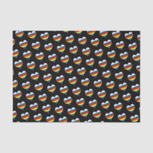 Rainbow Heart Pattern Tissuepapier