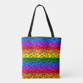 Rainbow Heart Pattern Tote Bag (Achterkant)