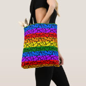 Rainbow Heart Pattern Tote Bag (Dichtbij)