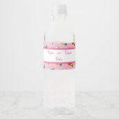 Rainbow Heart Pattern Water Fles Label Waterfles Etiket (Voorkant)