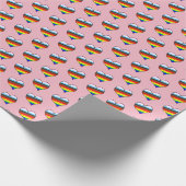 Rainbow Heart Pattern Wrapping Paper Cadeaupapier (Hoek)