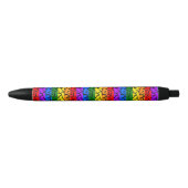Rainbow Heart Pattern Zwarte Inkt Pen (Voorkant)
