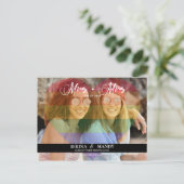 Rainbow Heart Photo Gay Pride Save the Date Briefkaart (Staand voorkant)