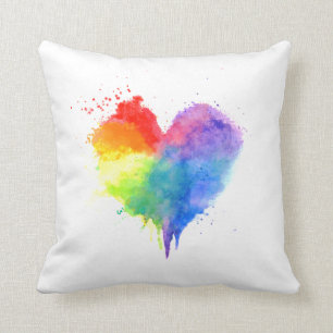 Rainbow Heart Pillow Kussen