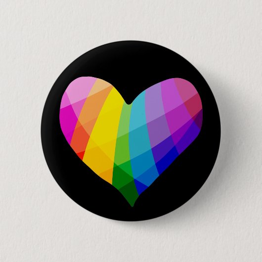 Rainbow Heart Pin Button (Voorkant)