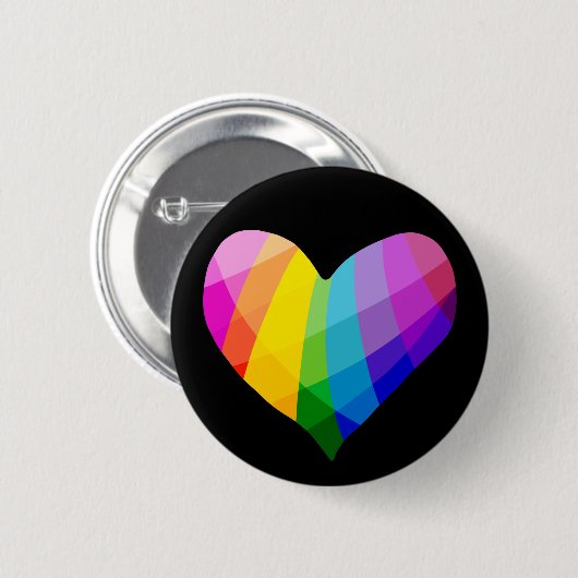Rainbow Heart Pin Button (Voorkant /achterkant)