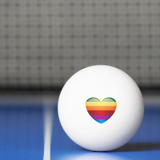 Rainbow Heart Pingpongbal (Net)