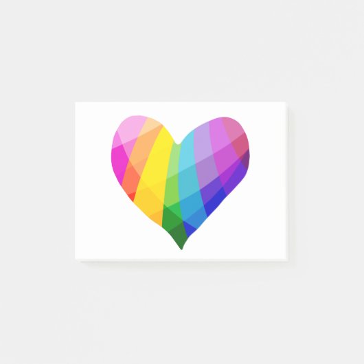 Rainbow Heart Post-it® Notes (Voorkant)
